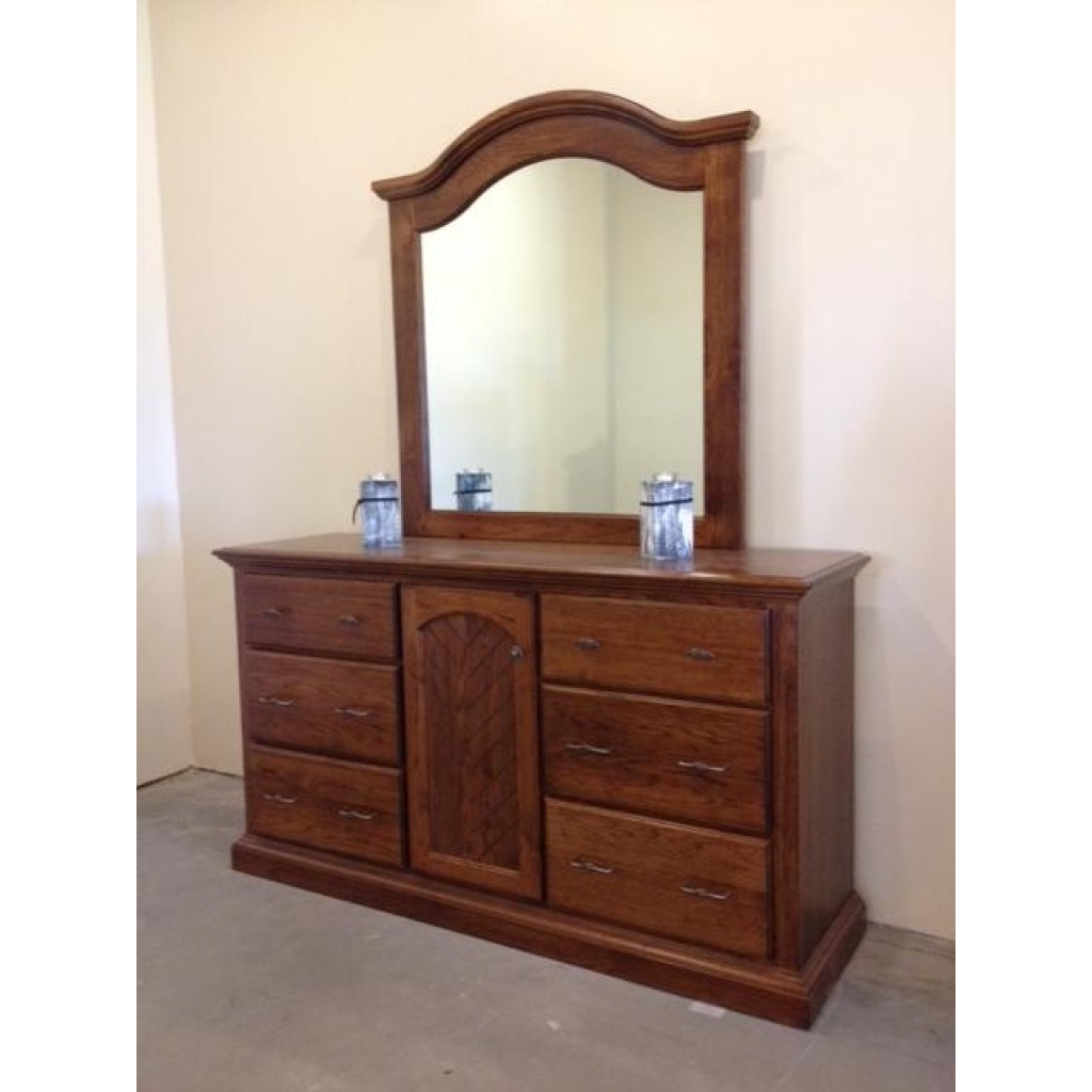 6 Drawer 1 Door Dresser with Mirror